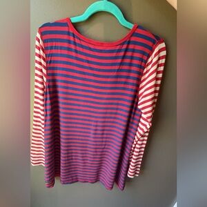Matilda Jane Catch Some Zs Red and Blue Striped
Long Sleeve Shirt Women's Medium